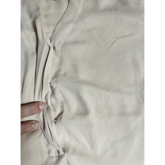 H&M Sleeveless Pink V Neck Top With Long Tail Sz 6 *Flaw Noted In Photo - Picture 3 of 7